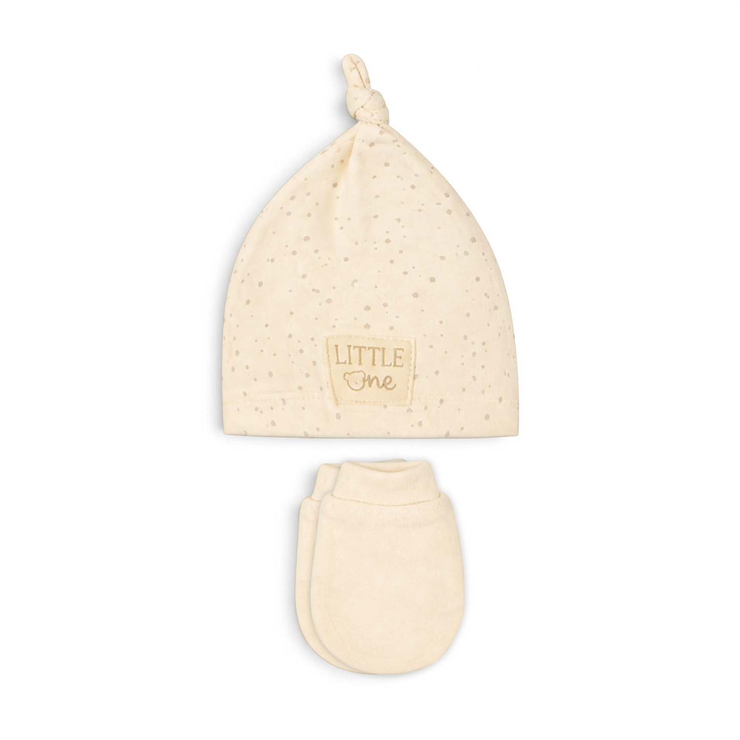 BEIGE "LITTLE ONE" BEAR BABY BOY GIFT SET