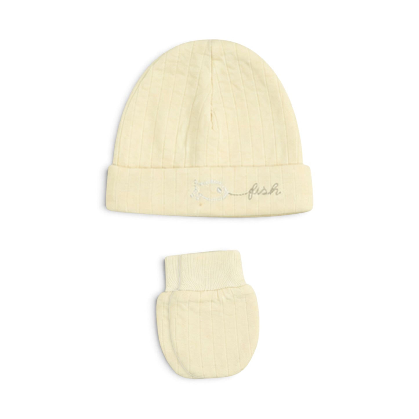 CREAM "FISH" TRUCK BABY BOY GIFT SET
