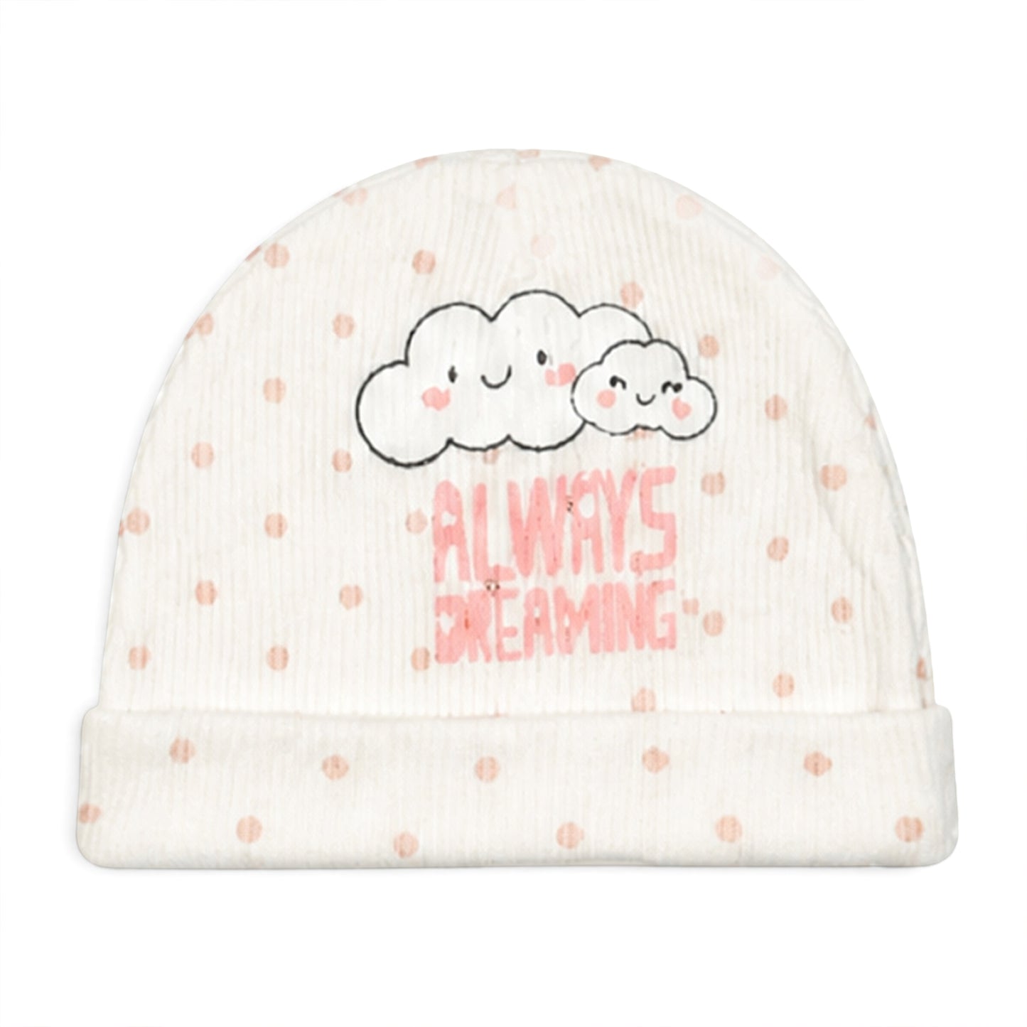 MOON AND CLOUD INFANT BABY CAPS PK-3