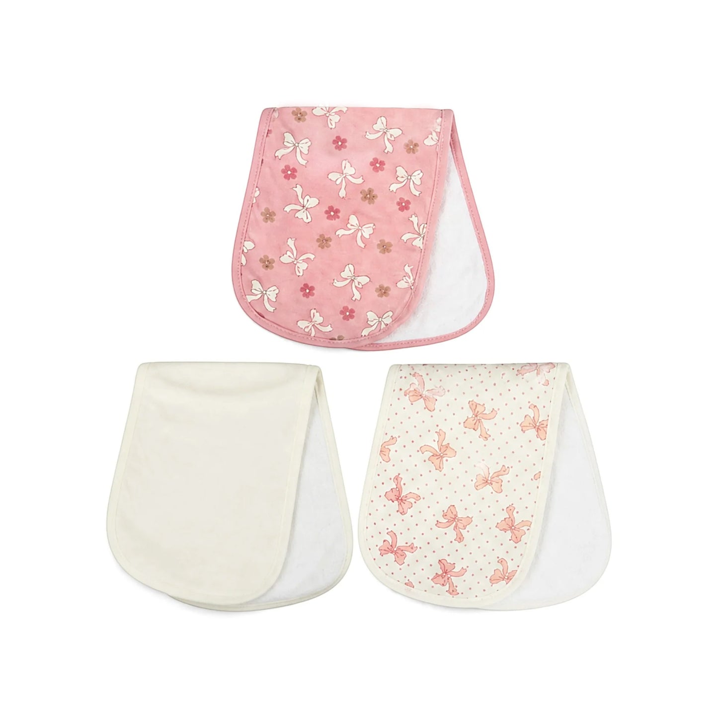 BOW-THEMED BURP CLOTH PK-3