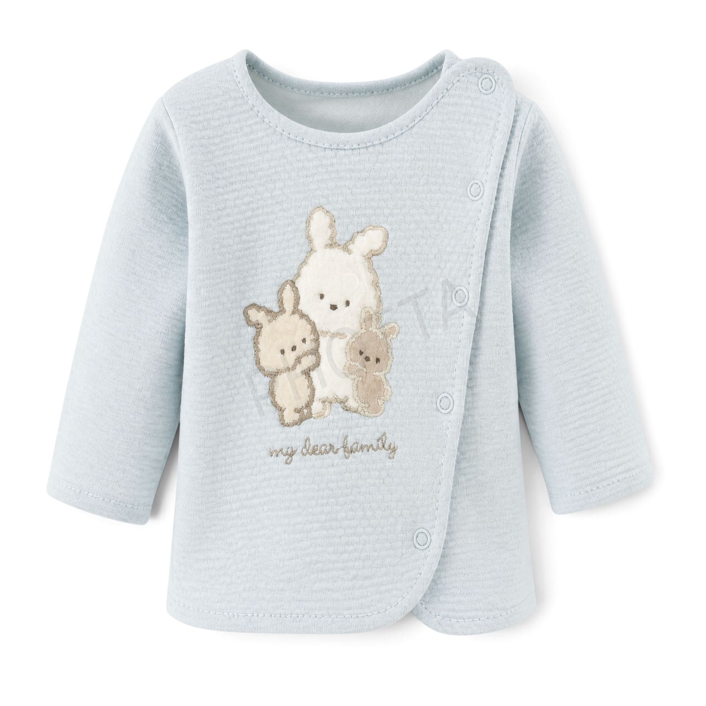 LIGHT BLUE "MY DEAR FAMILY" RABBIT BABY BOY GIFT SET