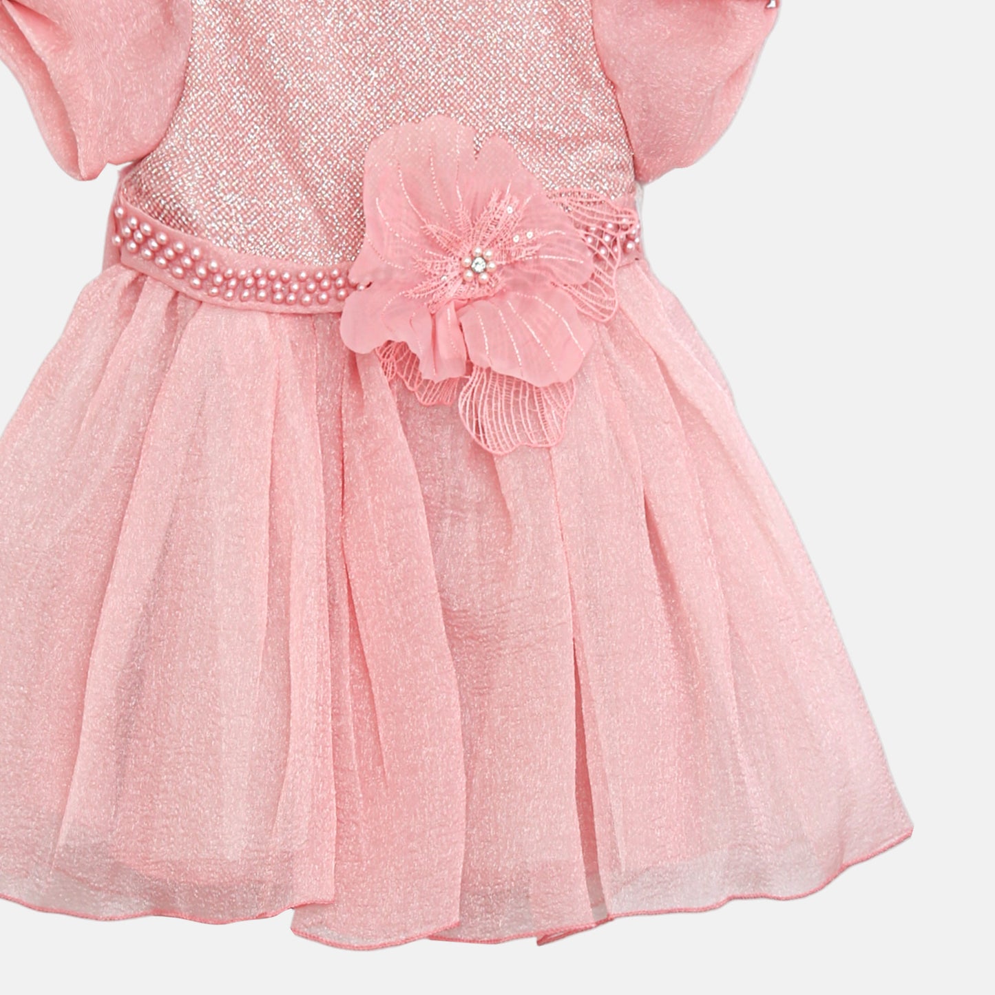 Puff-Sleeve Frock - Tea Pink