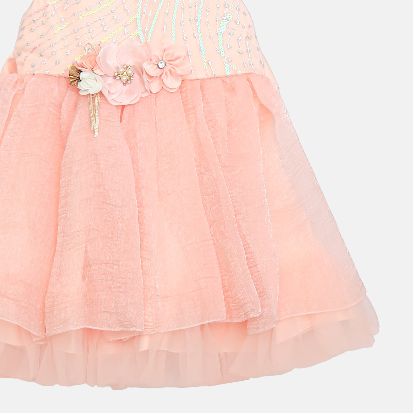 Wave-Pattern Frock - Pink