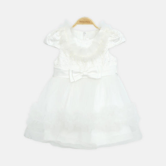 Glitter Frock - White