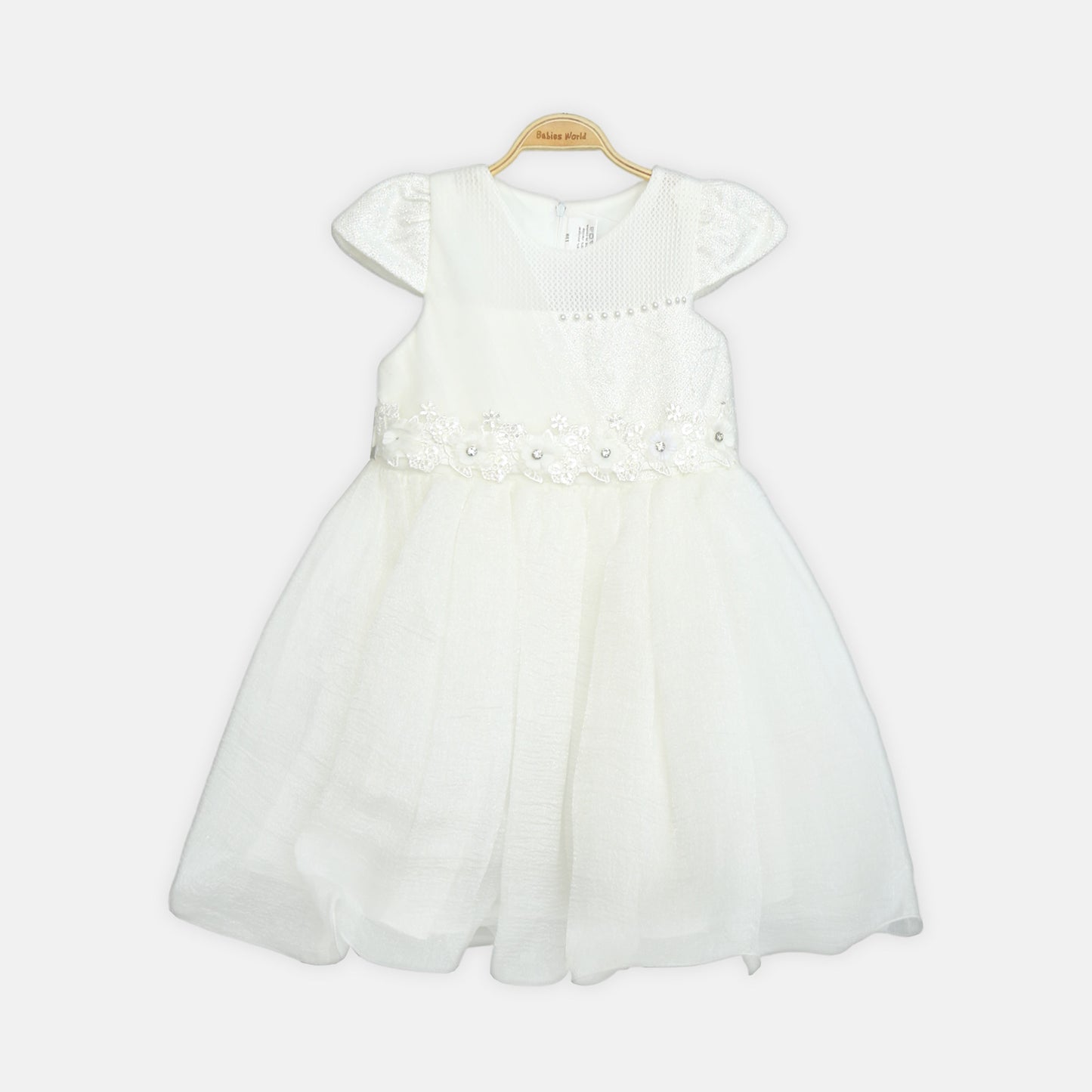 Pearl Accented Shimmer Frock