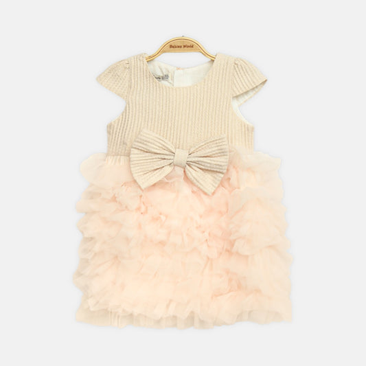 Peach Jardin Frock