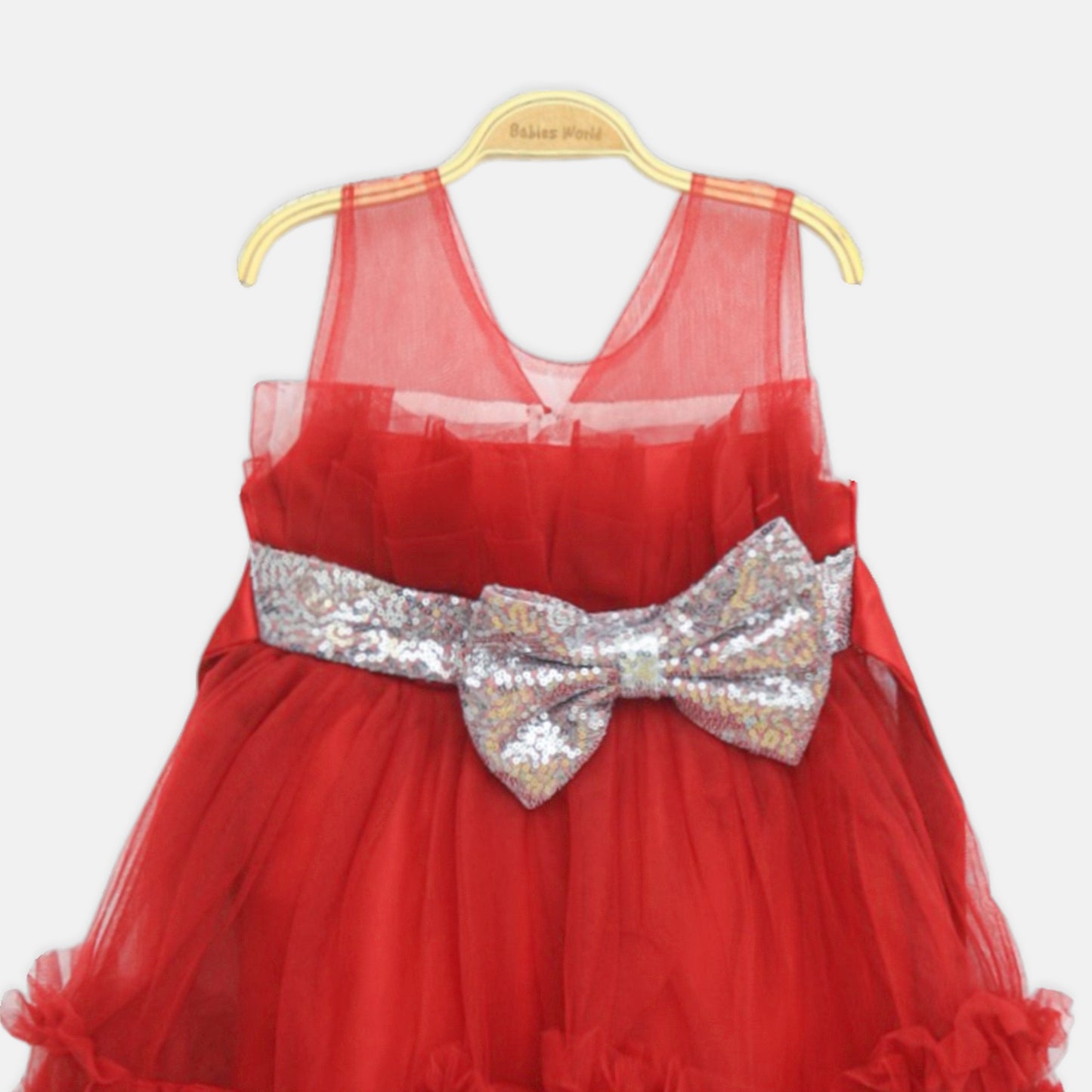 Silver Bow Red Frock