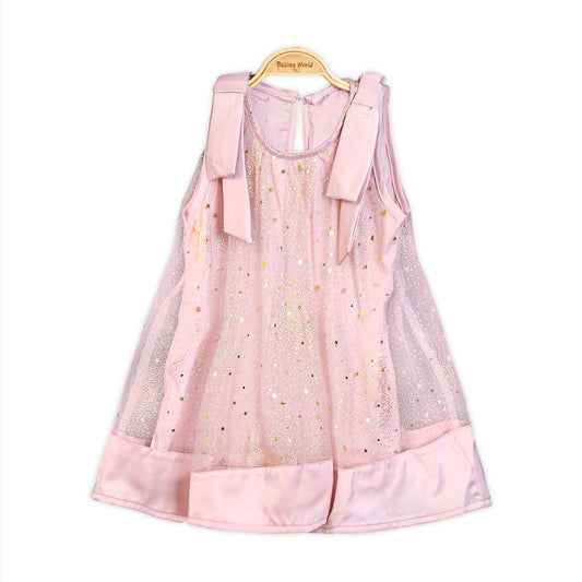 Pink Glitter Tulle Top