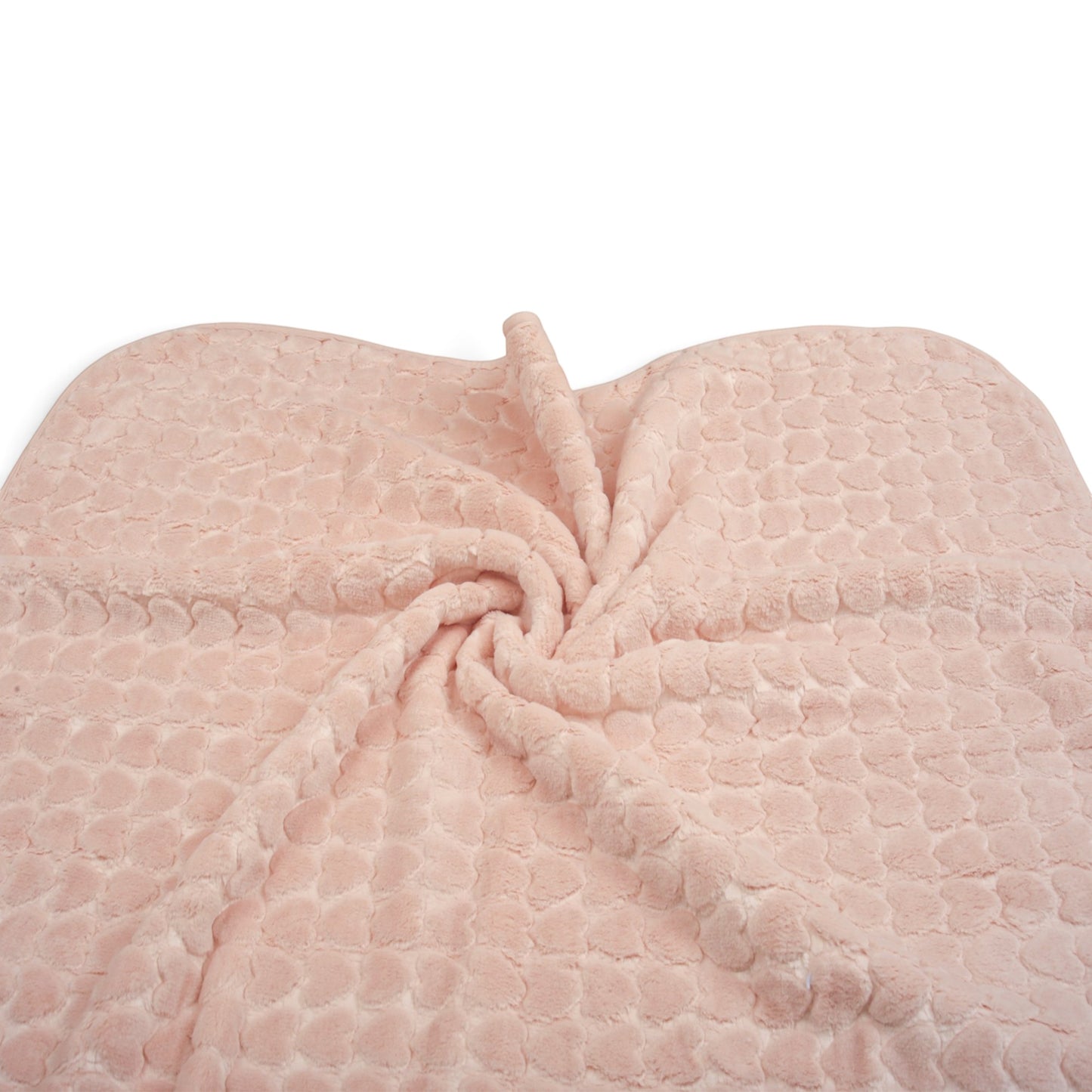 DUSTY PINK HEART EMBOSSED BLANKET