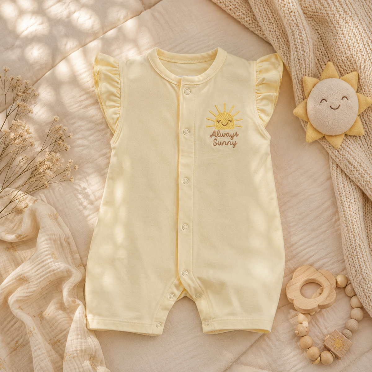 BABY GIRL "ALWAYS SUNNY" ROMPER