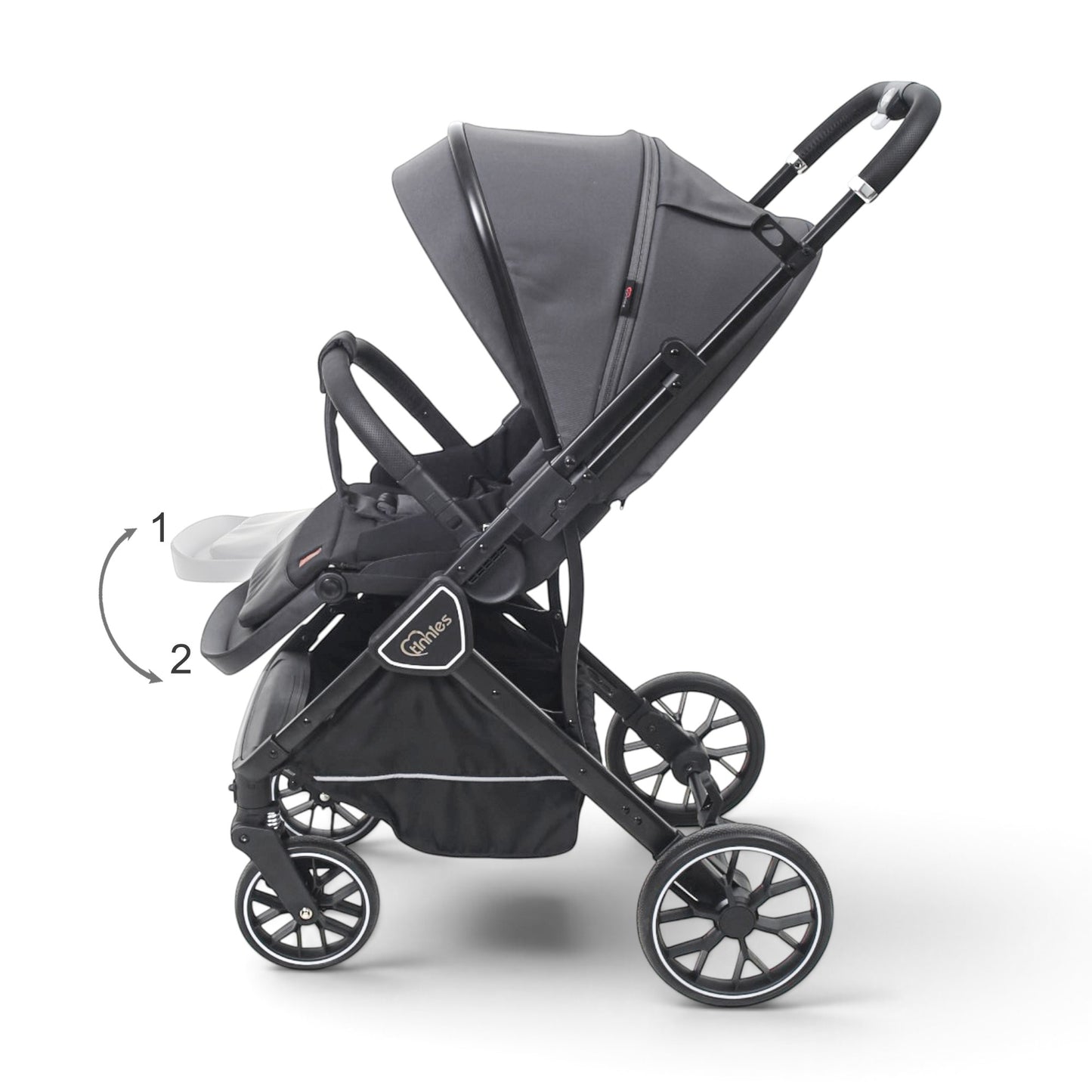 TINNIES REVERSIBLE STROLLER GREY