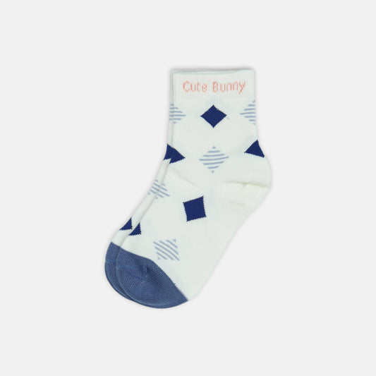 GIRL SOCKS NAVY DIAMOND LUXE