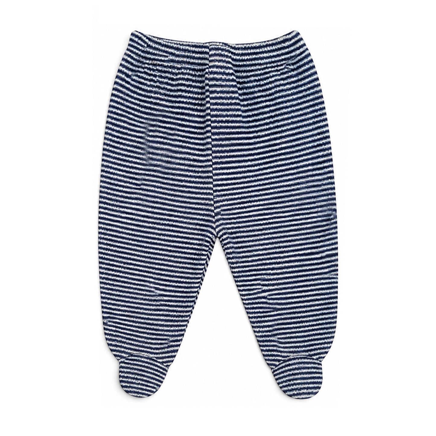NAVY STRIPE AND CREAM TEDDY BEAR BABY BOY GIFT SET
