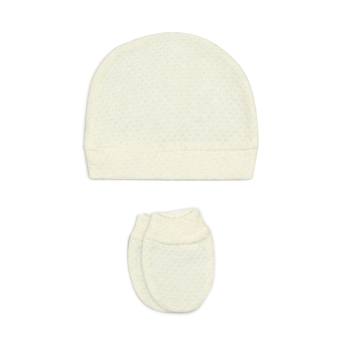 CREAM LACE-HEM "MB" EMBROIDERED BABY GIRL GIFT SET