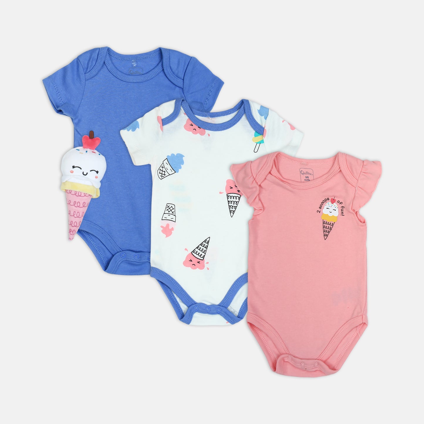 Ice Cream 3-Piece Bodysuit & Toy Set
