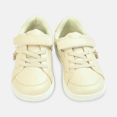 Girl Canvas Beige Sneakers