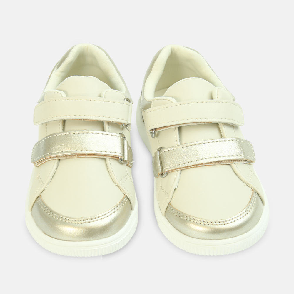 Girl Canvas Beige Sneakers