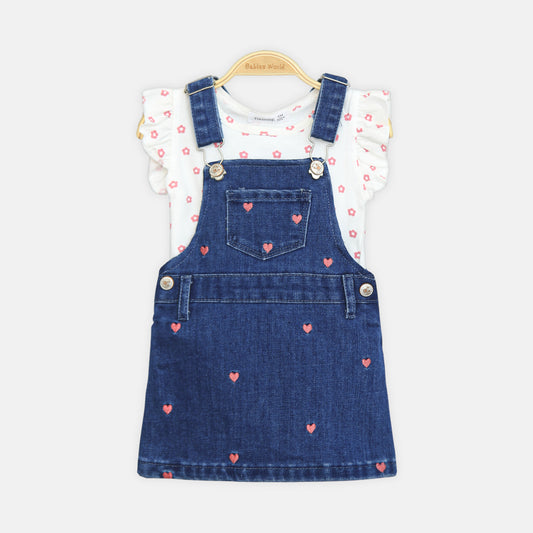 Dark Denim Pinafore Set