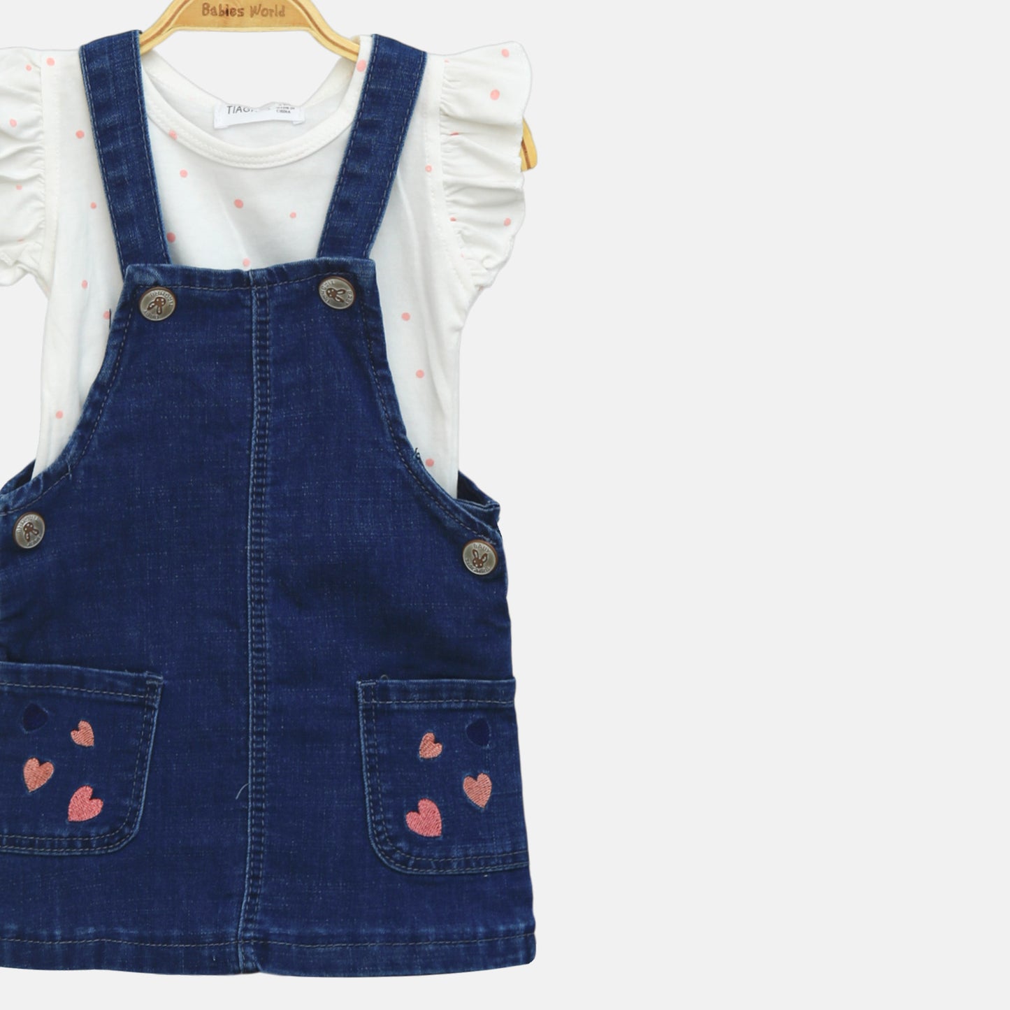 White Lace & Denim Romper