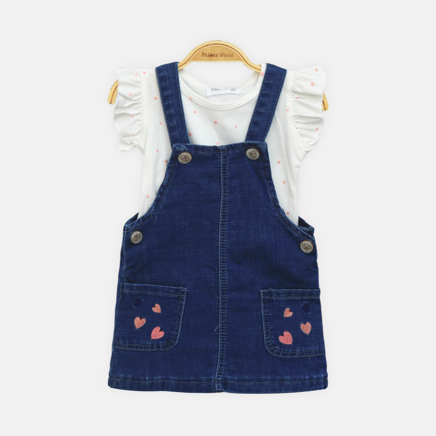 White Lace & Denim Romper