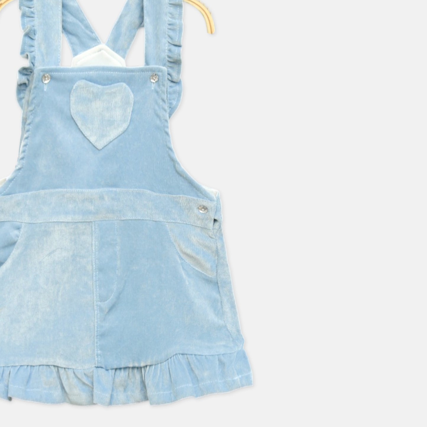 Classic Pleated Denim Jumper