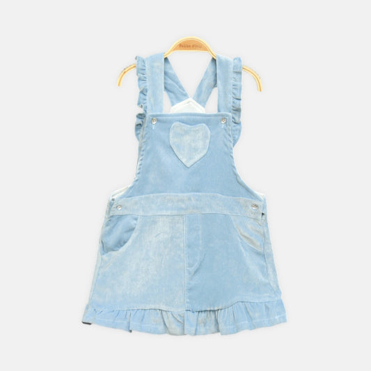 Classic Pleated Denim Jumper