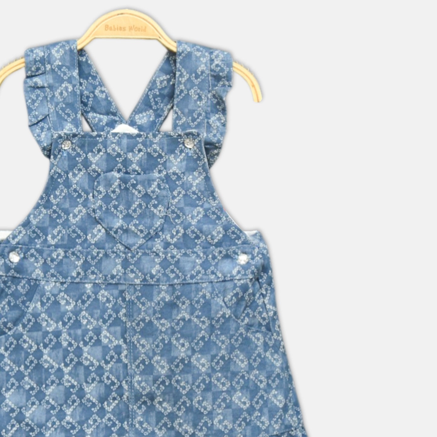 Classic Pleated Denim Jumper