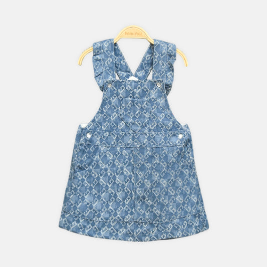 Classic Pleated Denim Jumper