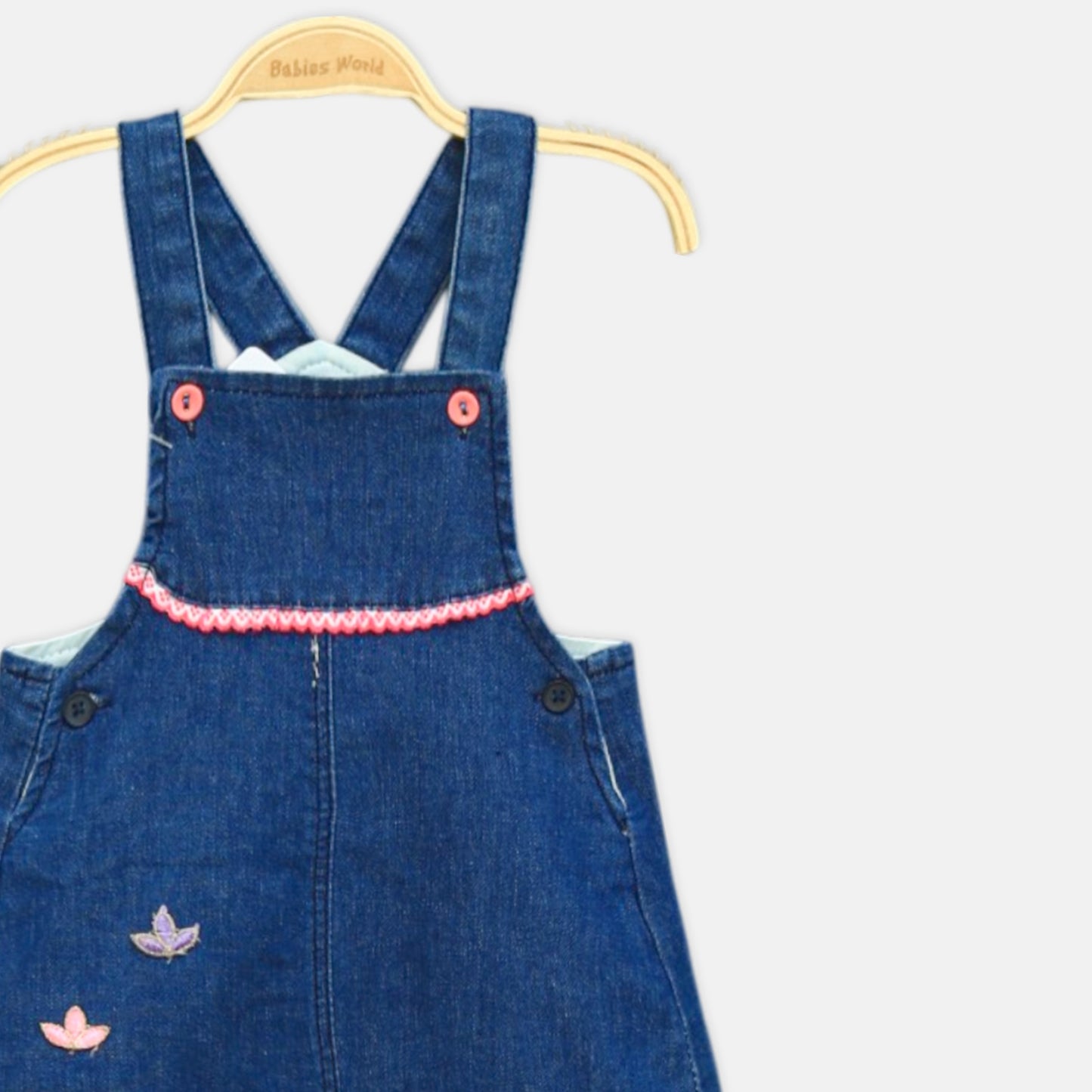 Classic Pleated Denim Jumper