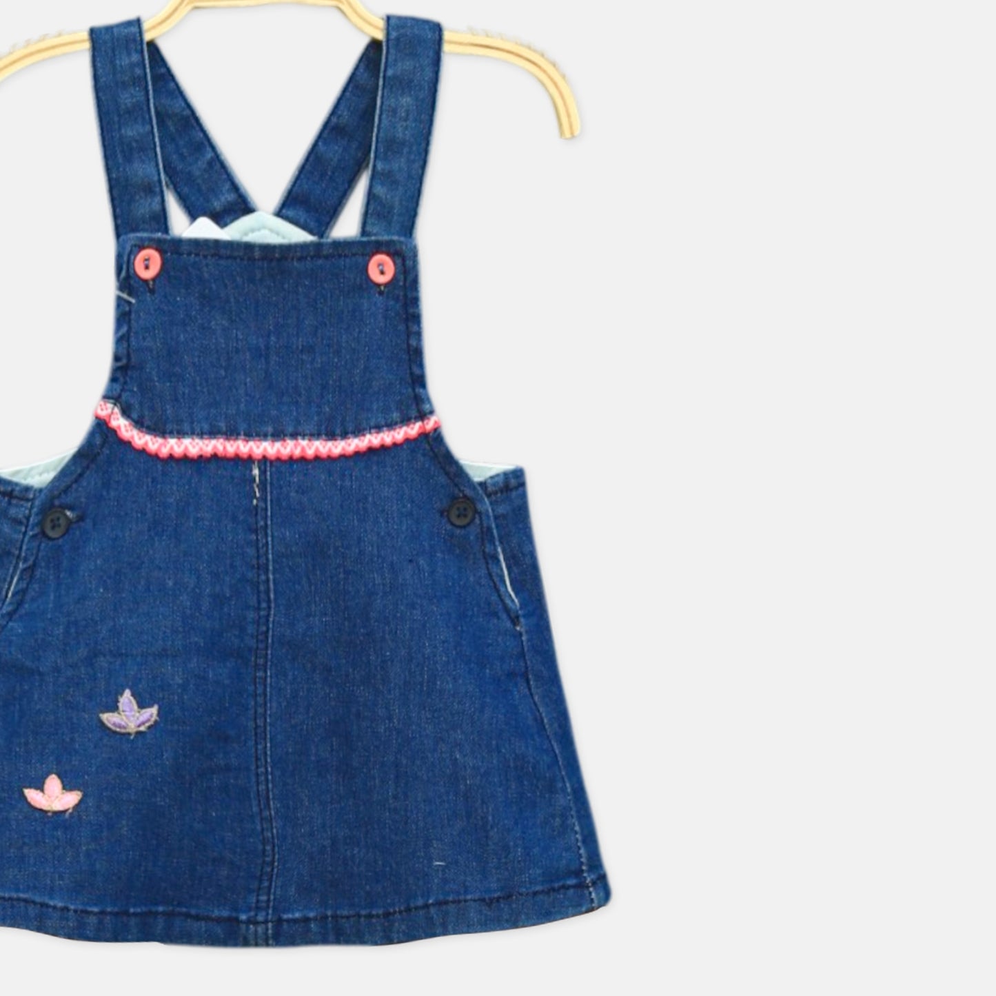Classic Pleated Denim Jumper