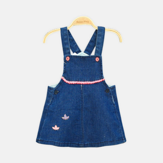 Classic Pleated Denim Jumper