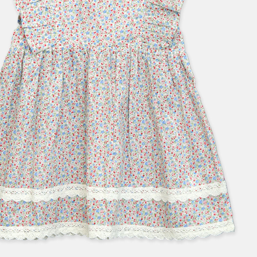 Girls Multicolor Floral Frock