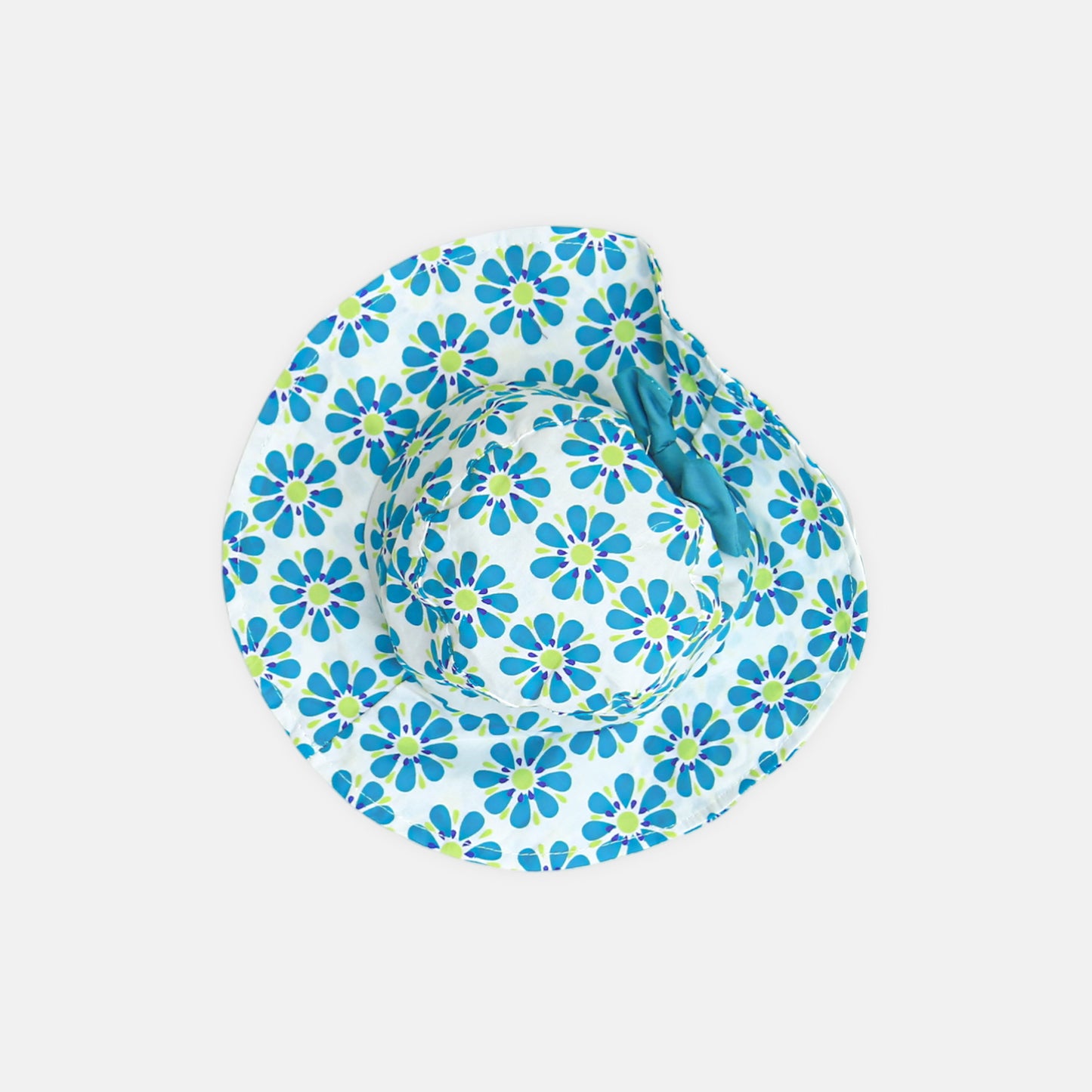 Blue Blossom Dress & Hat Set