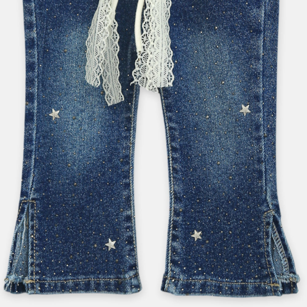 Girl Denim Flared Jeans Dark