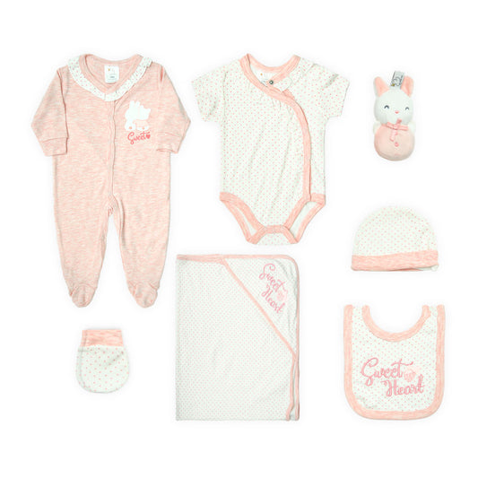 Baby Girl Gift Set Sweet Heart 7‑Piece Luxury