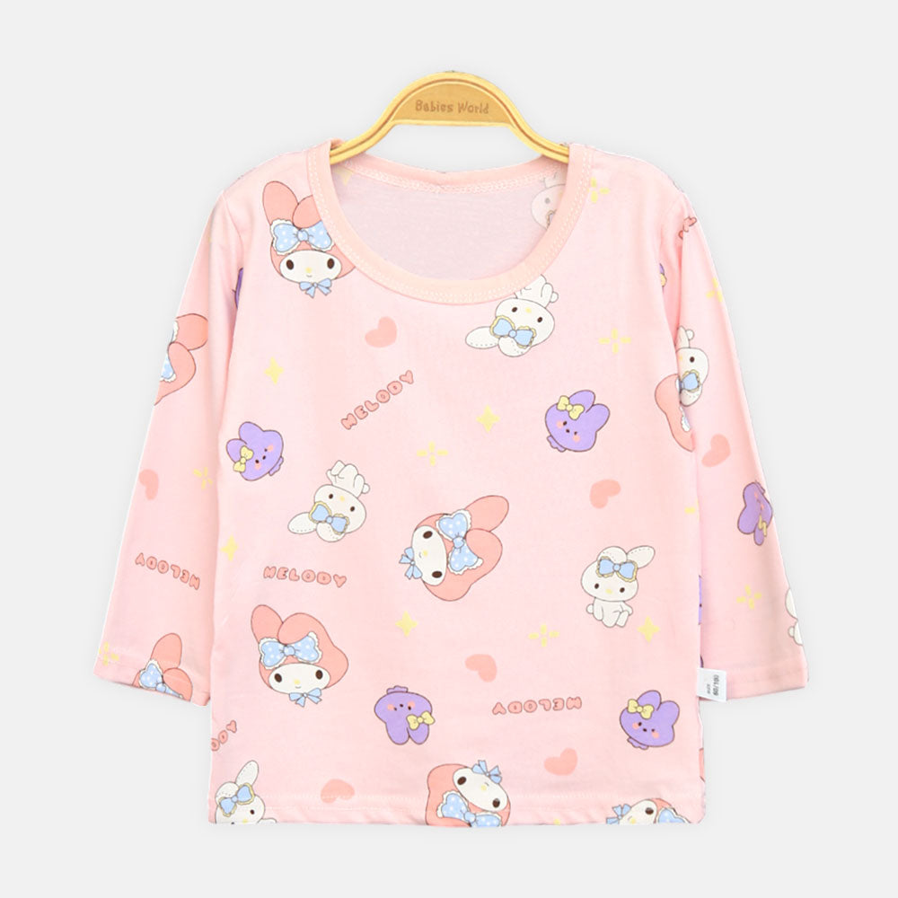 Girls' Mint & Pink Marie Cat Night Suit
