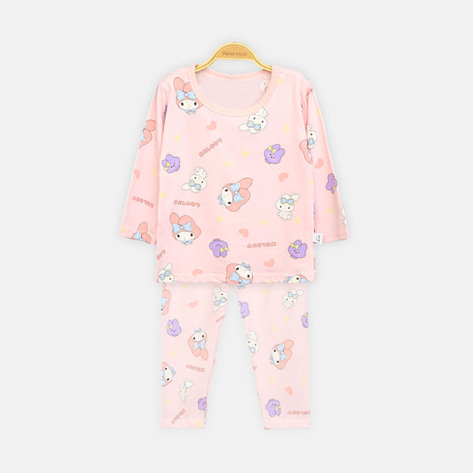 Girls' Mint & Pink Marie Cat Night Suit