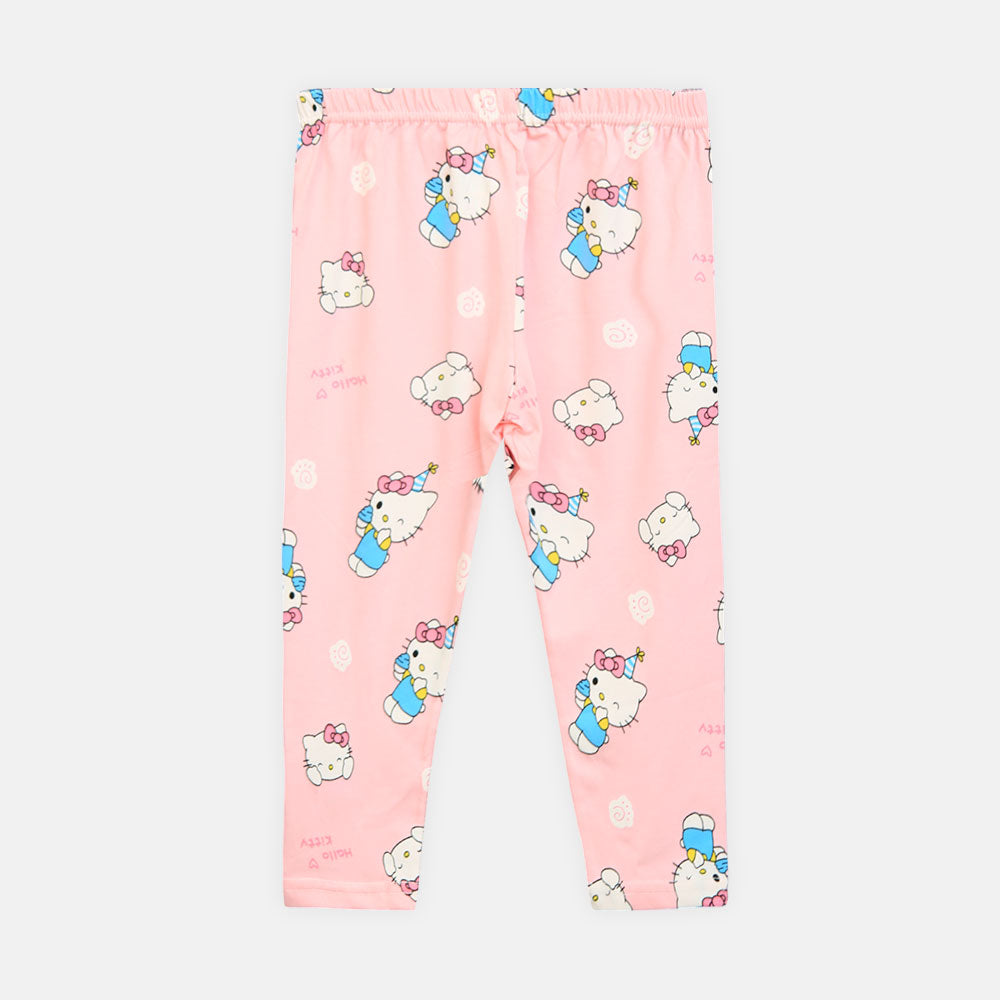 Girls' Hello Kitty Party Print Night Suit