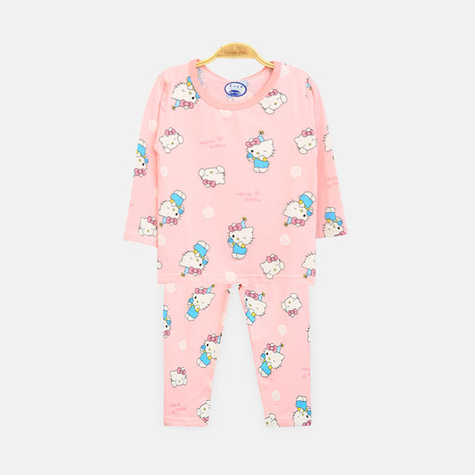 Girls' Hello Kitty Party Print Night Suit