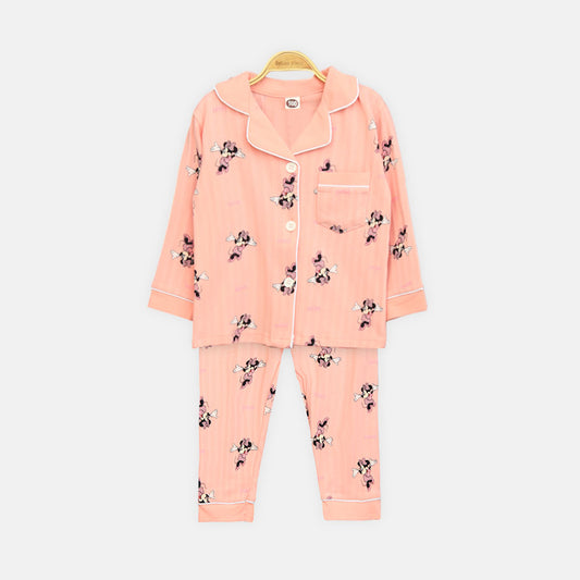 Girls' Minnie Mouse Collared Nightsuit