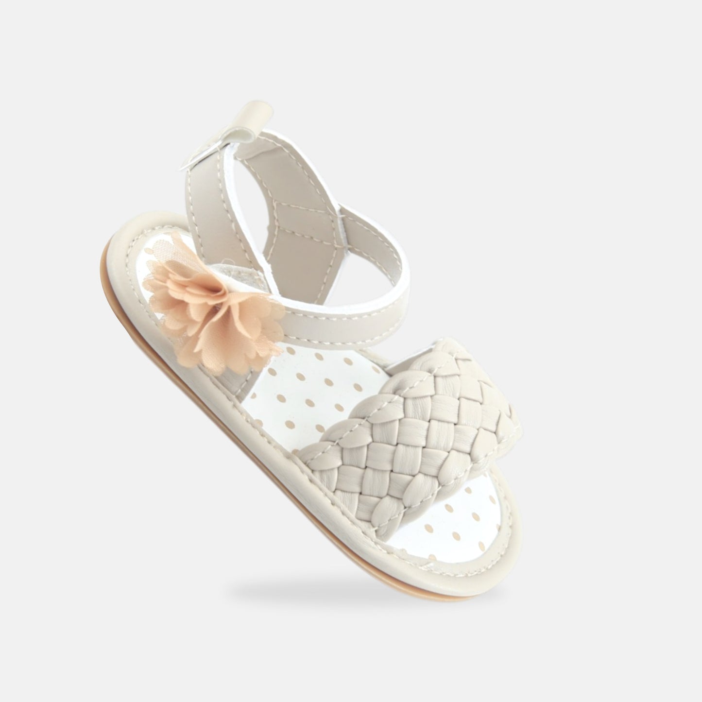 Grey Woven Dot Sandal