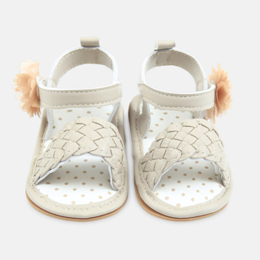 Grey Woven Dot Sandal