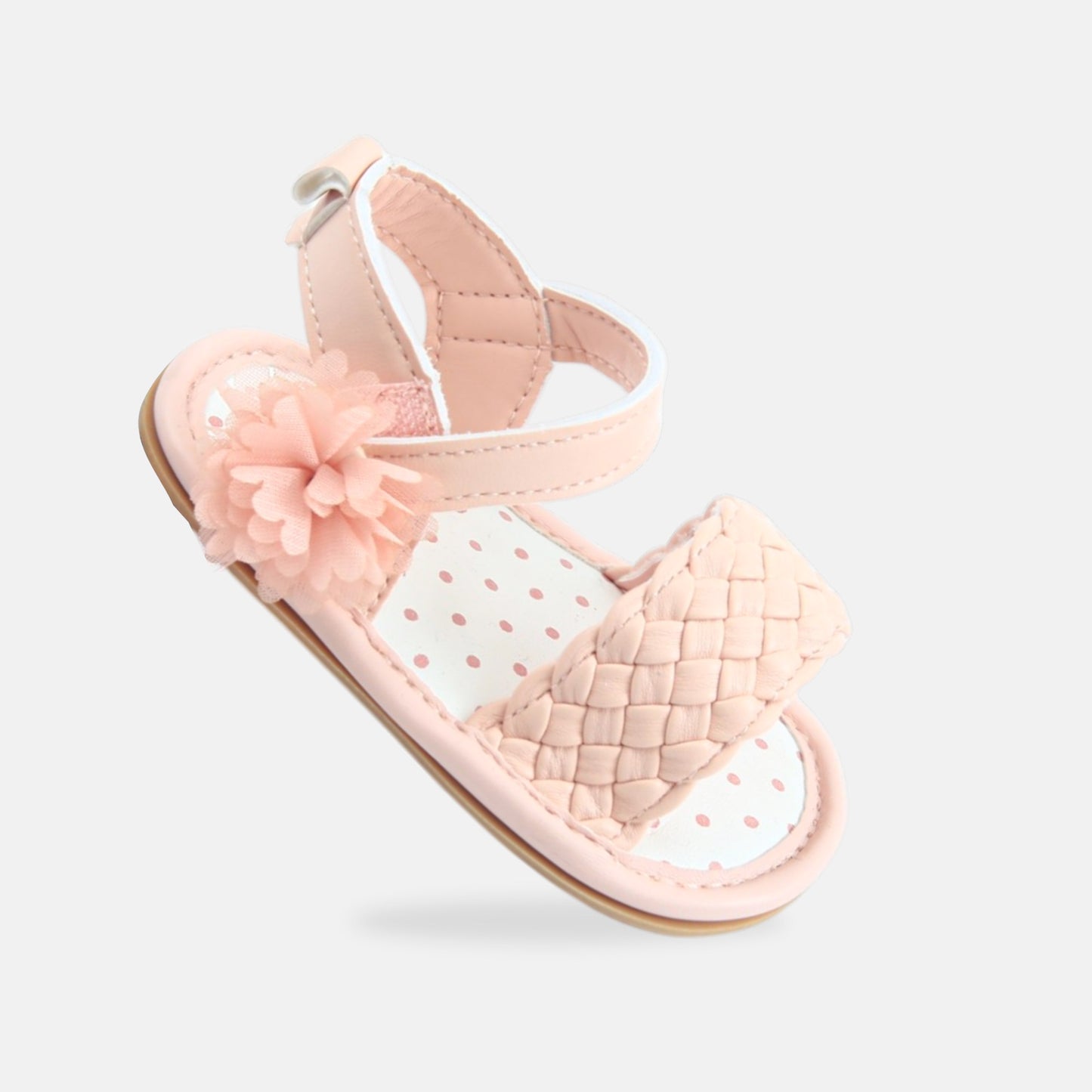 Pink Woven Dot Sandal
