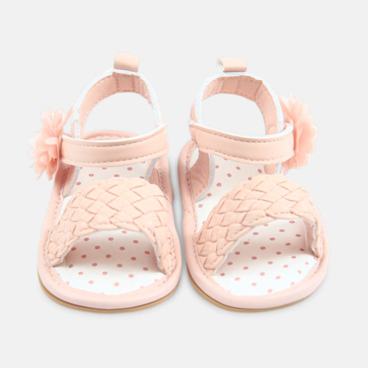 Pink Woven Dot Sandal