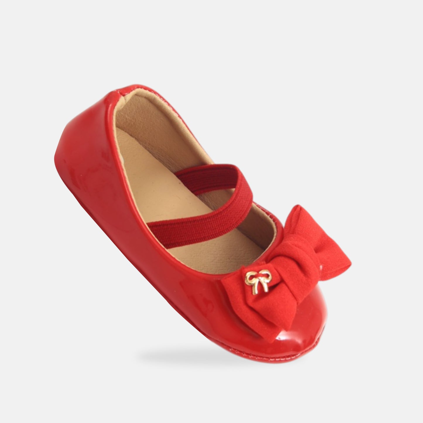 Red Patent Bow Pre-Walkers