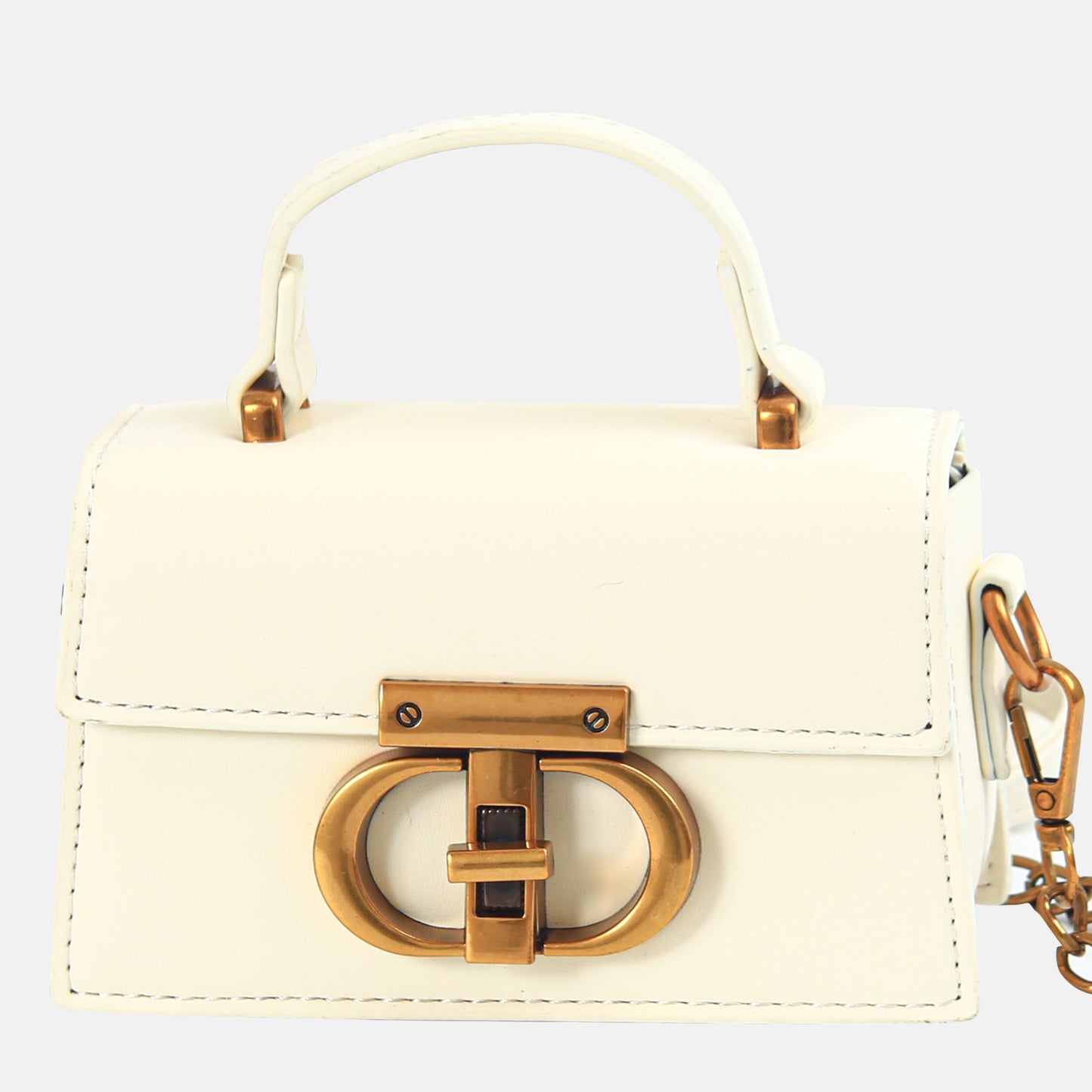 Cream Lock Bag