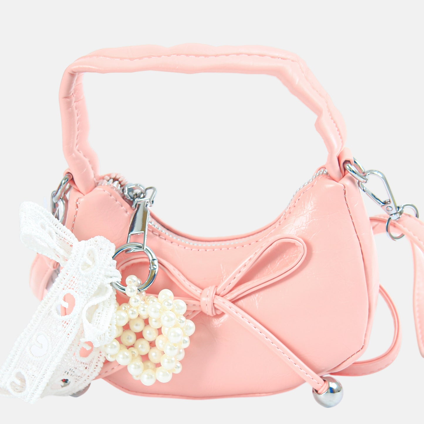 Rose Pink Bow Crescent