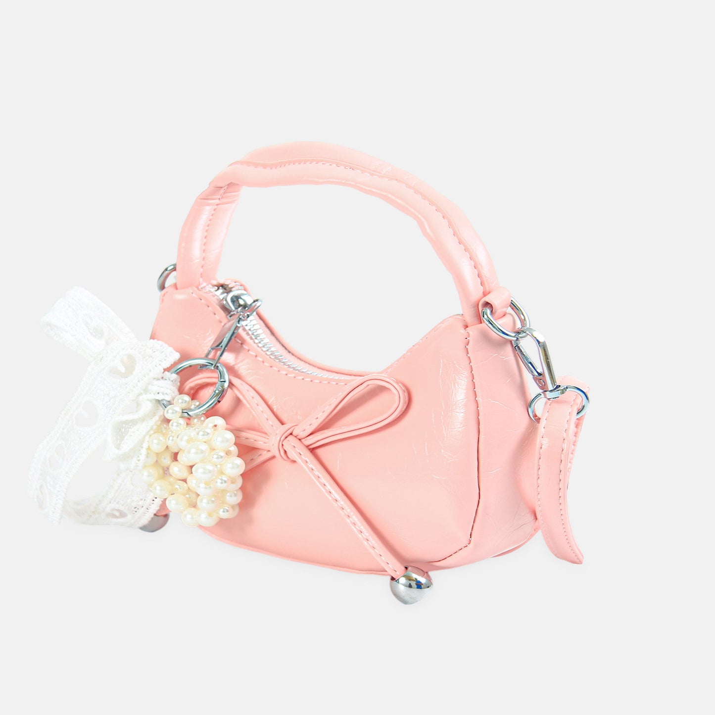 Rose Pink Bow Crescent