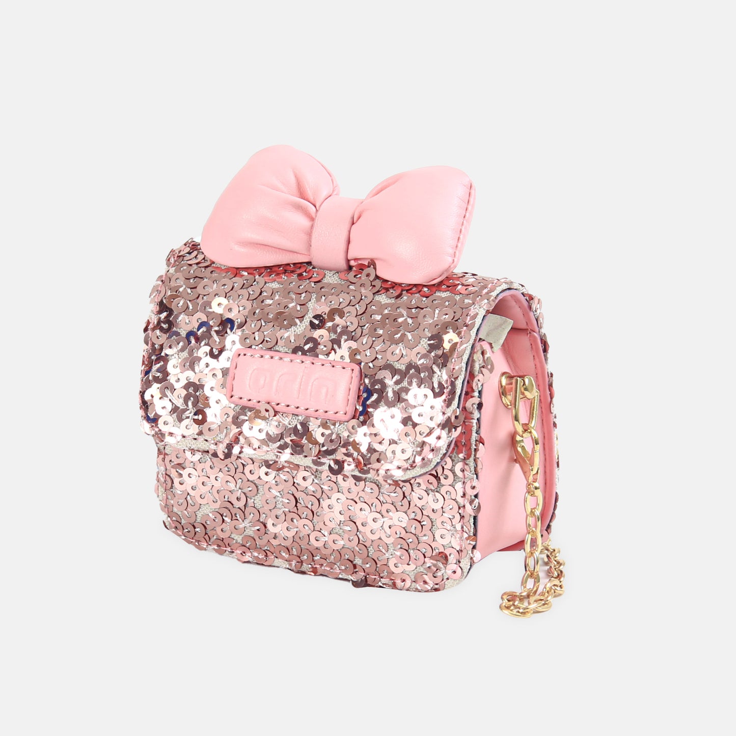 Pink Bow Glitter Bag