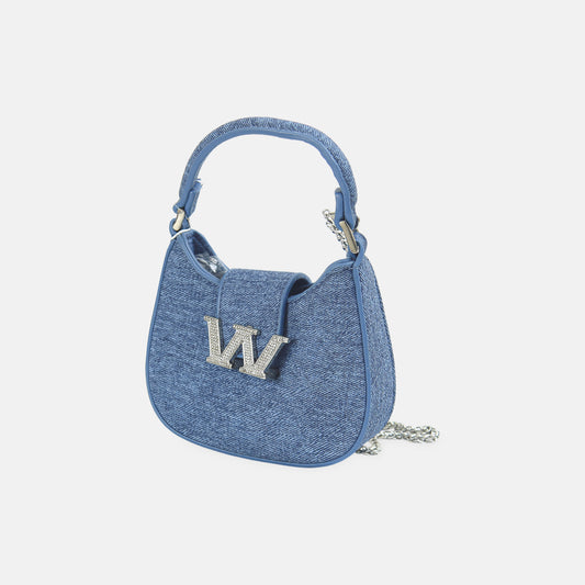 Denim Emblemed Crescent